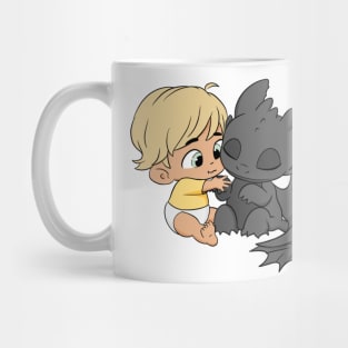 Best friend forever, baby dragon Toothless, baby boy with dragon, my first birthday Mug